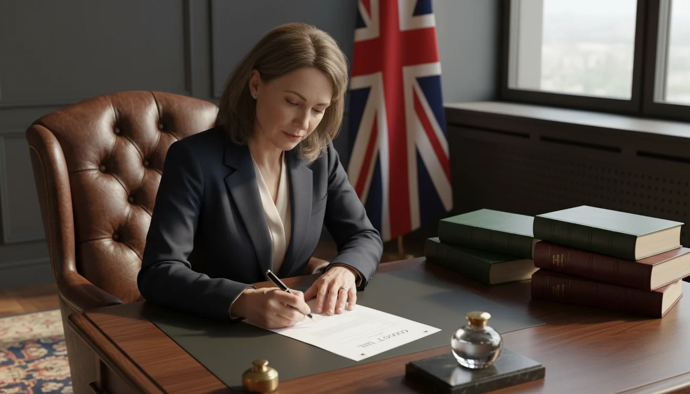 Legal professional signing codicil document