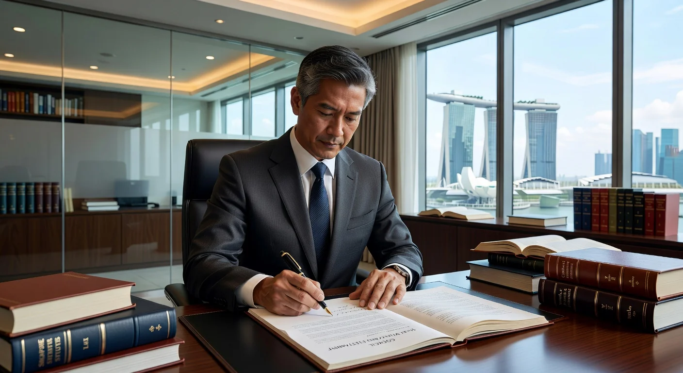 Singapore lawyer drafting codicil document