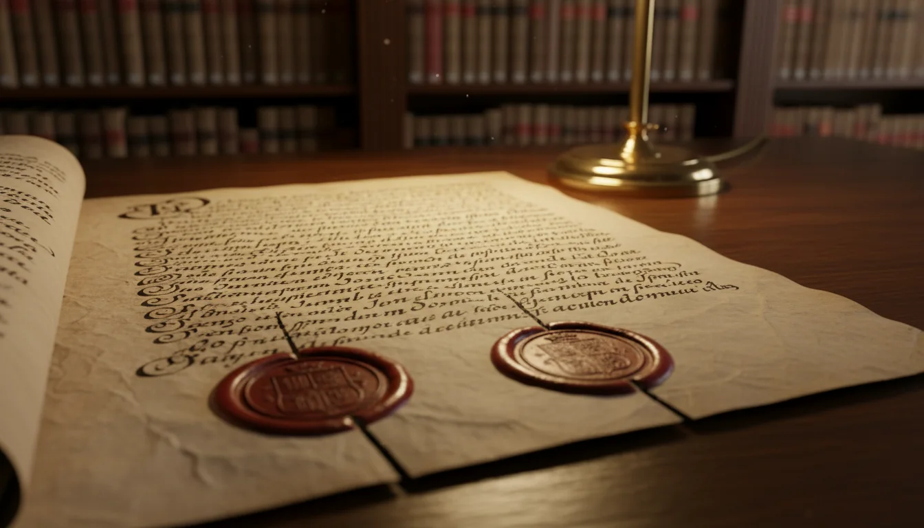 Historical codicilo manuscript close-up