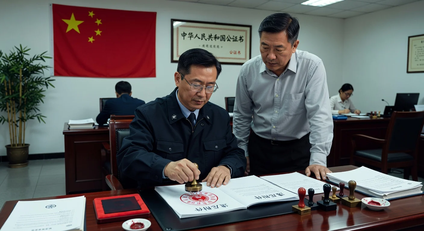 Notary sealing Chinese will