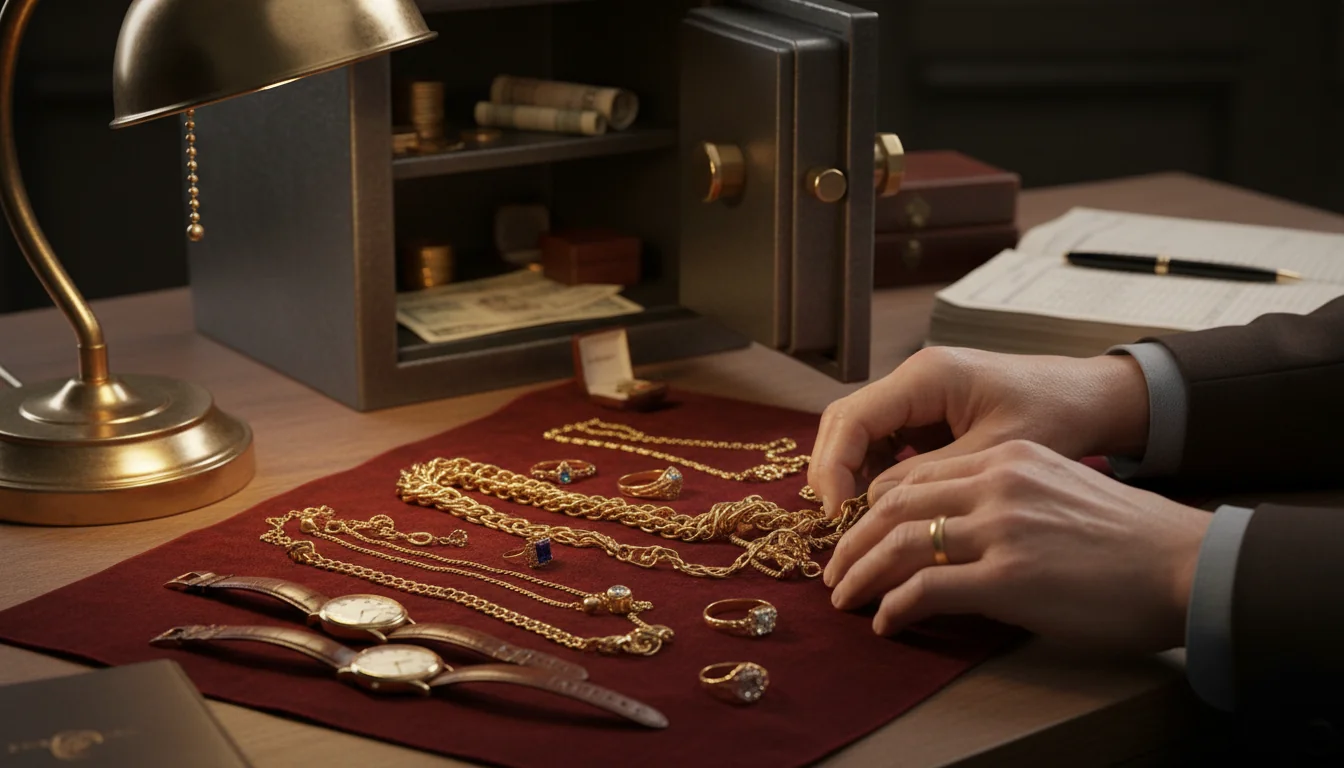 Examining valuable jewelry for probate