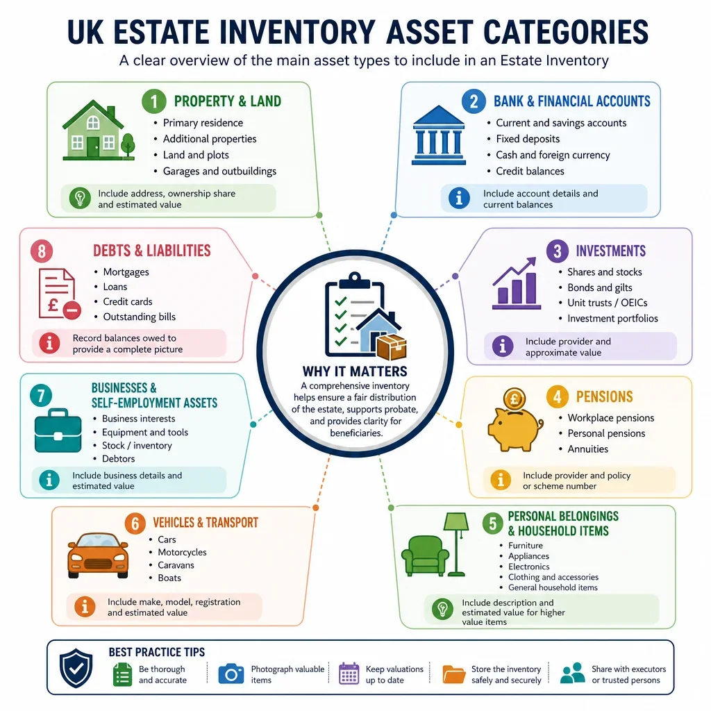 Estate Inventory Asset Categories
