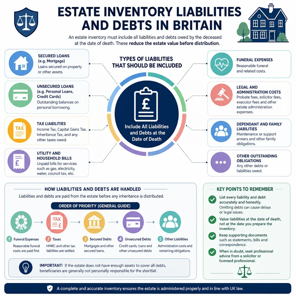 Estate Inventory Liabilities and Debts