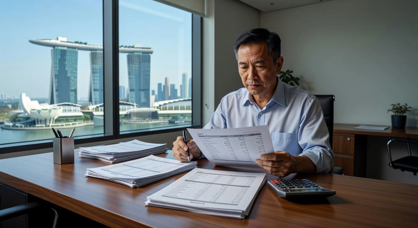 Person overlooking financial documents