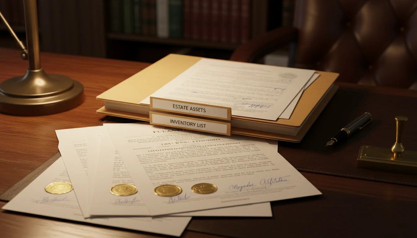 Stack of legal estate documents