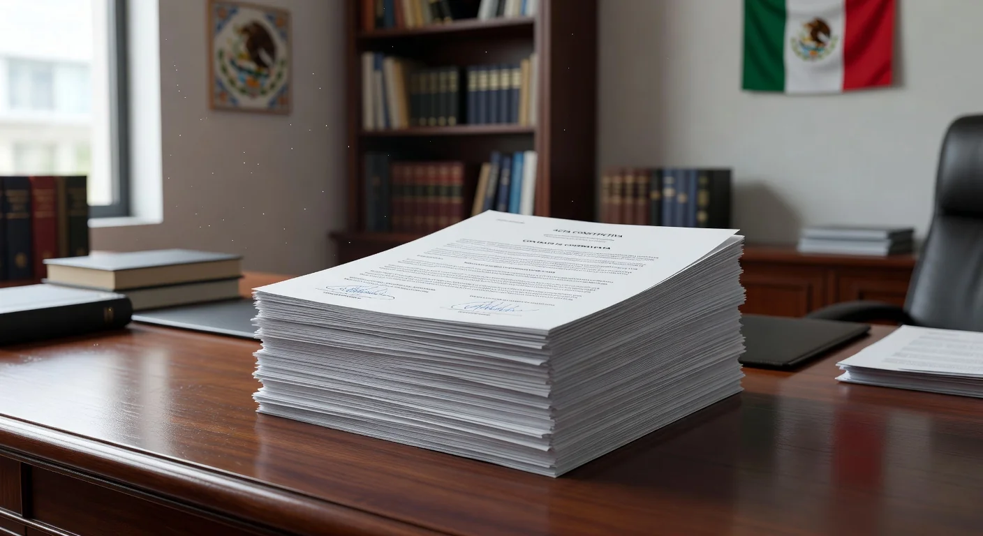 Mexican legal document stack