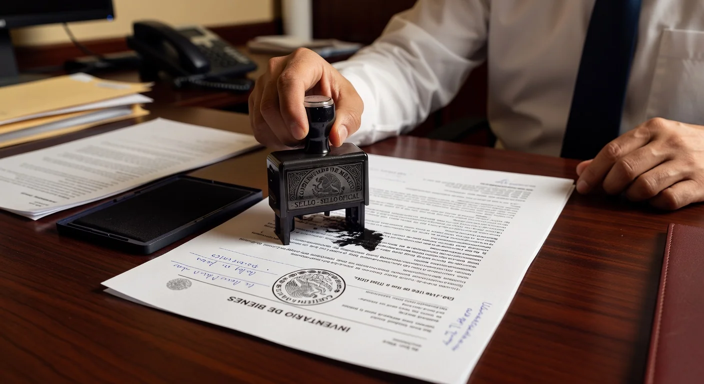 Official Mexican stamp on form