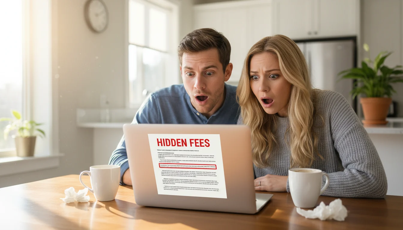 Couple overlooking hidden loan fees