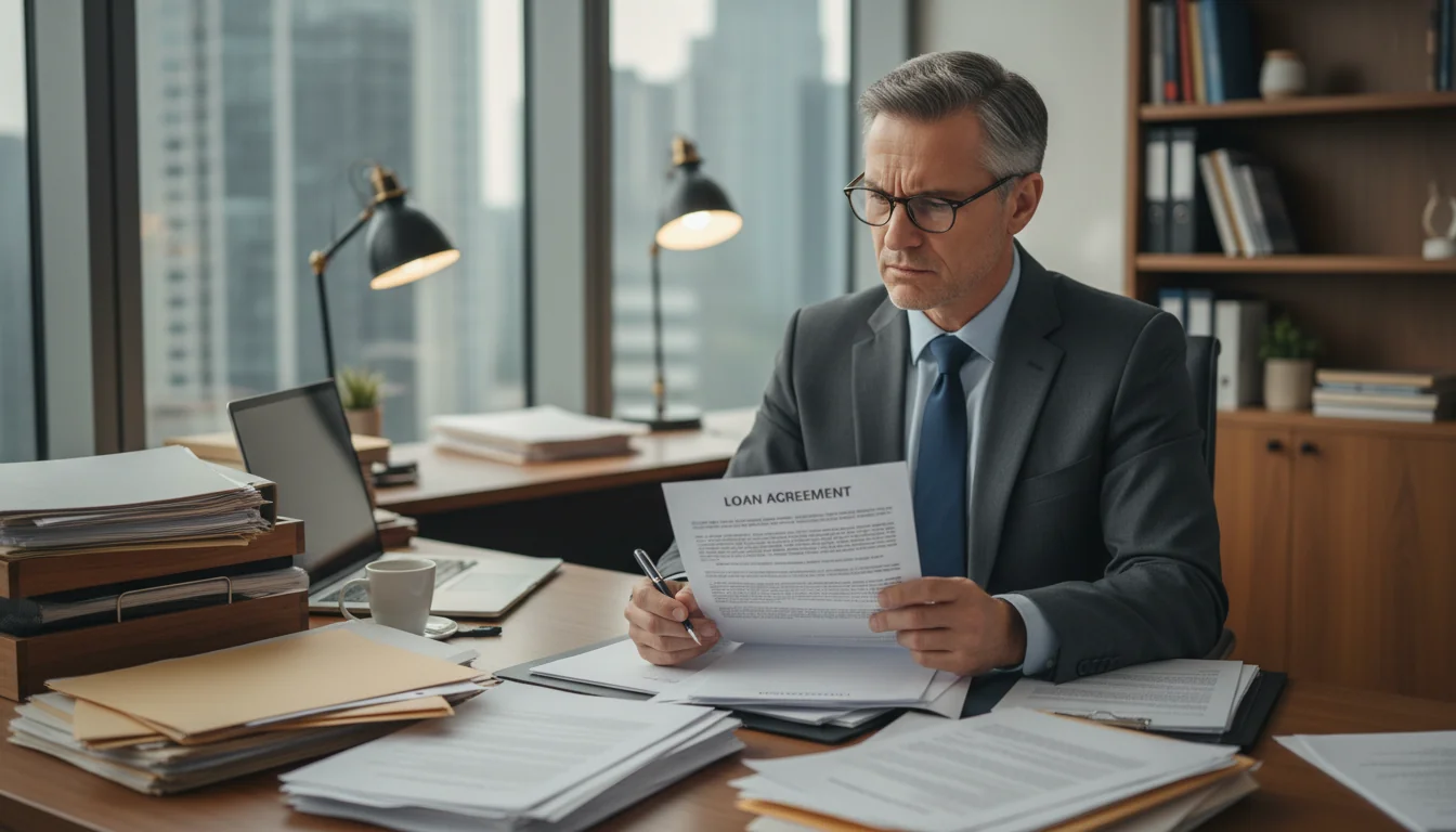 Person signing loan contract mistake