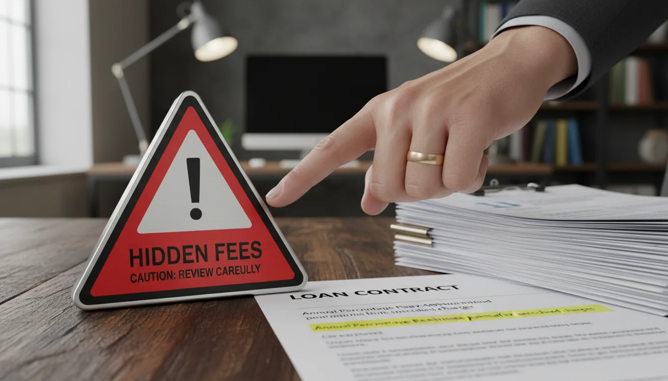 Warning sign for hidden loan fees