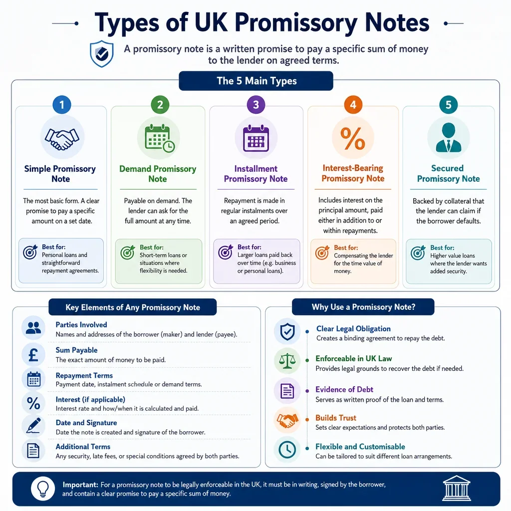 Types of UK Promissory Notes