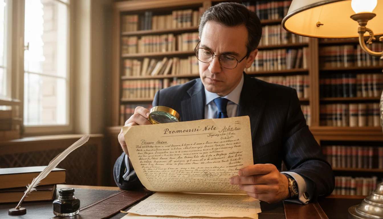 French promissory note document.