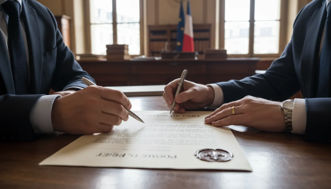 Legal signing of promissory note.