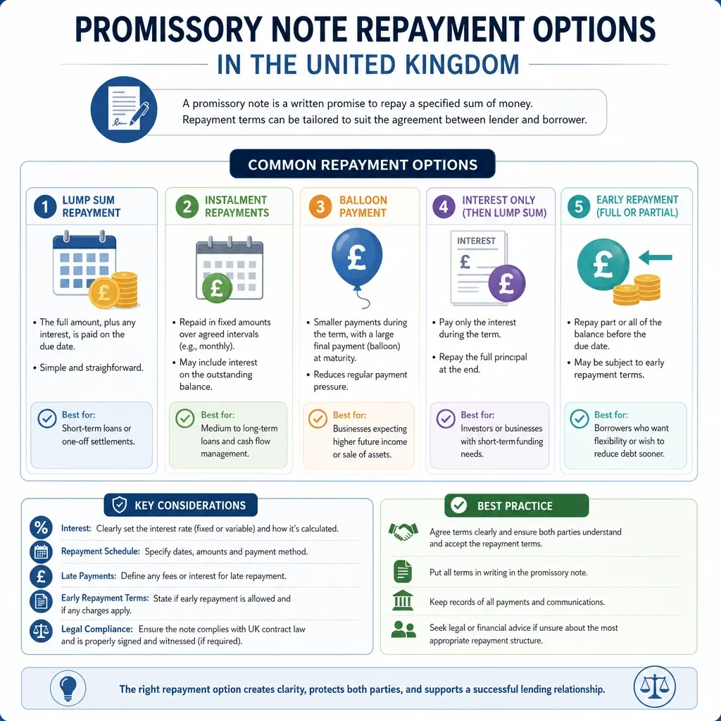 Promissory Note Repayment Options