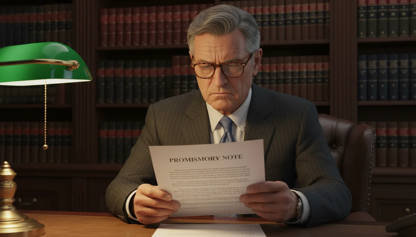 Legal professional reviewing contract