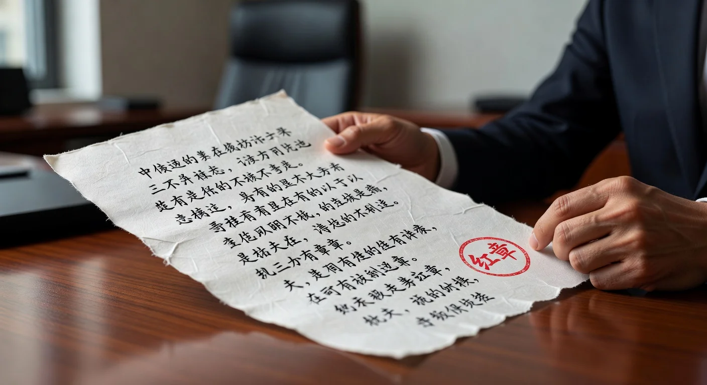 Chinese promissory note document