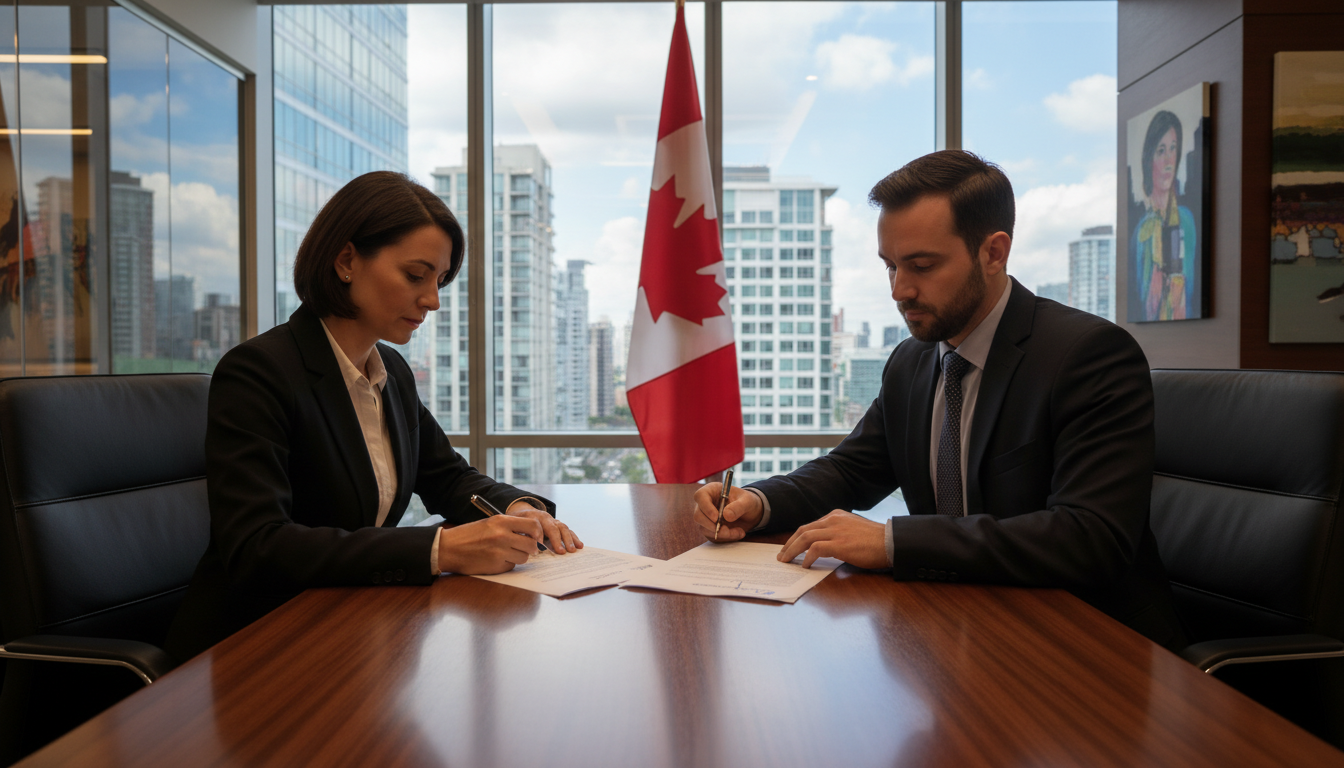 Canadian legal documents signing