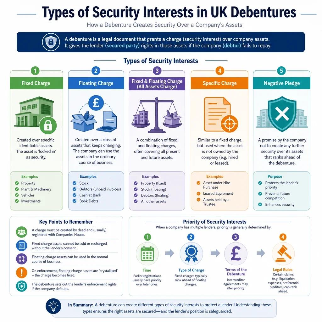 Types of Security Interests in UK Debentures