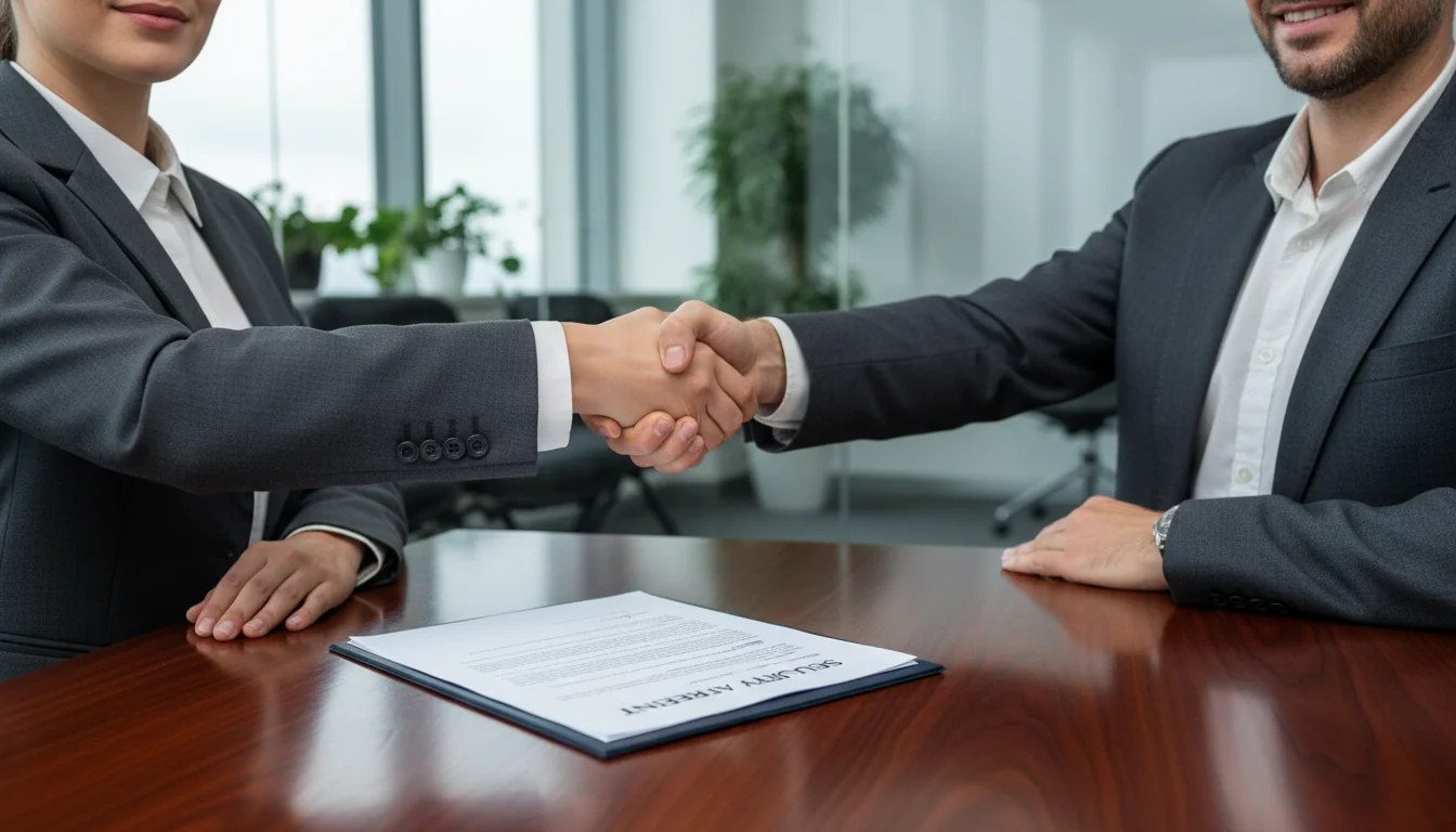 Handshake sealing business deal