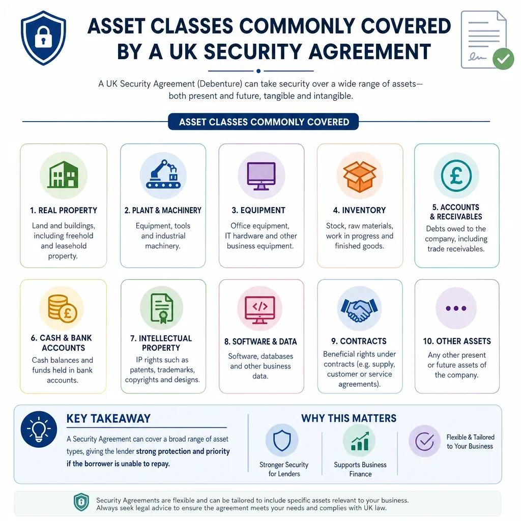 Asset Classes Commonly Covered by a UK Security Agreement