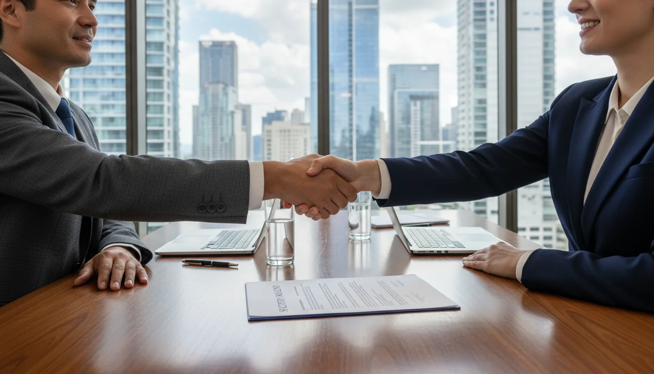 Handshake sealing business deal