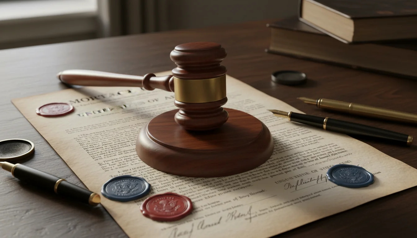 Gavel on legal documents