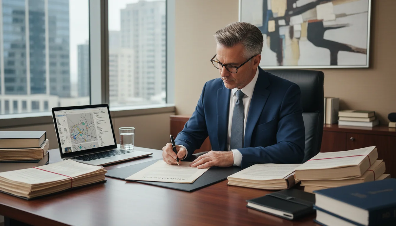 Professional signing mortgage deed