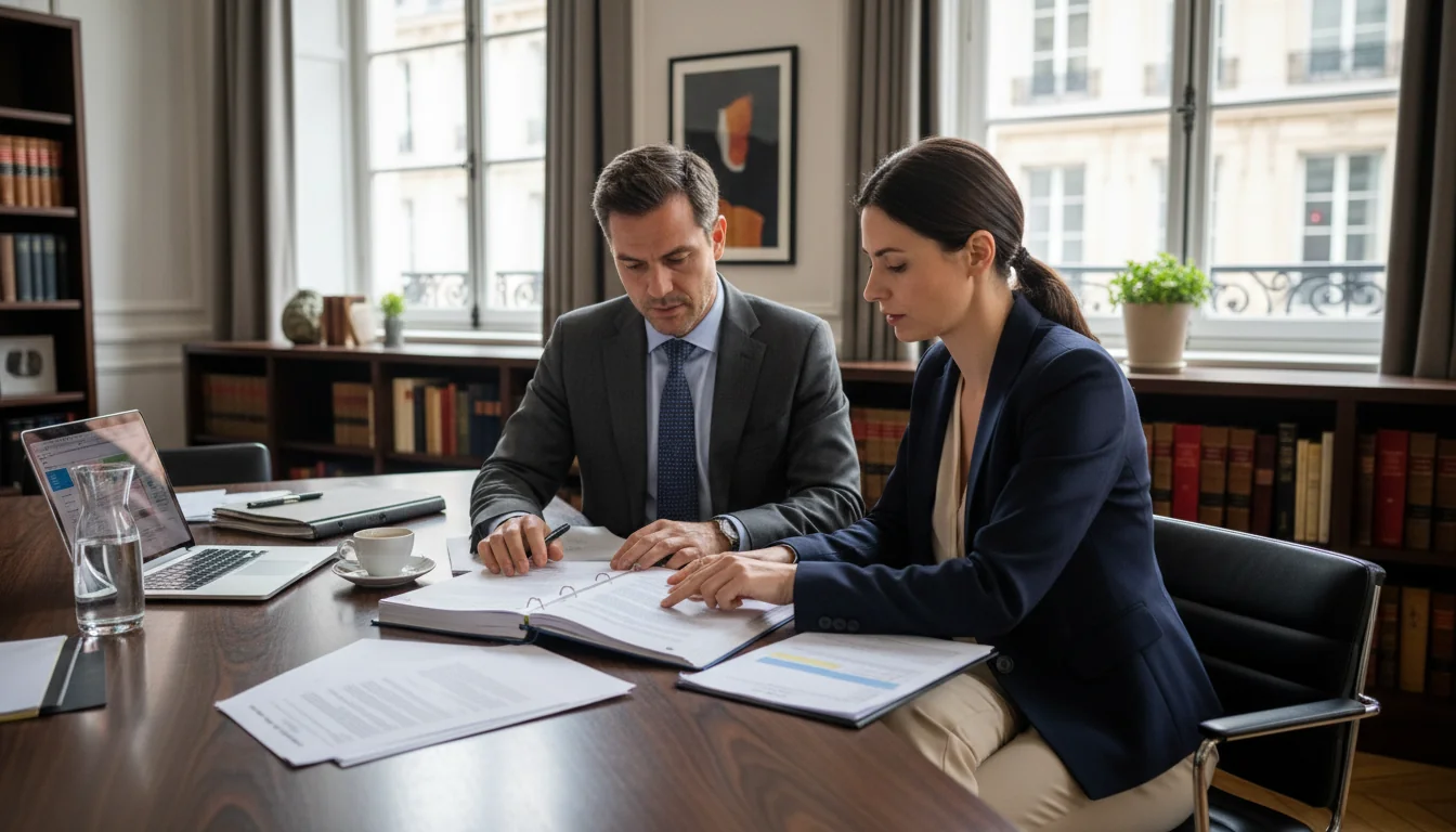 Couple reviewing mortgage contract