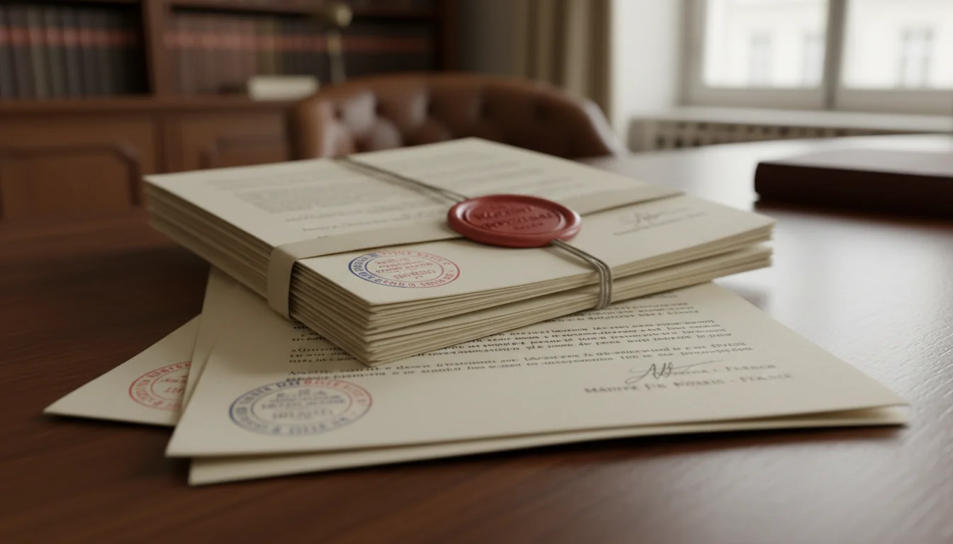 Stack of legal mortgage papers