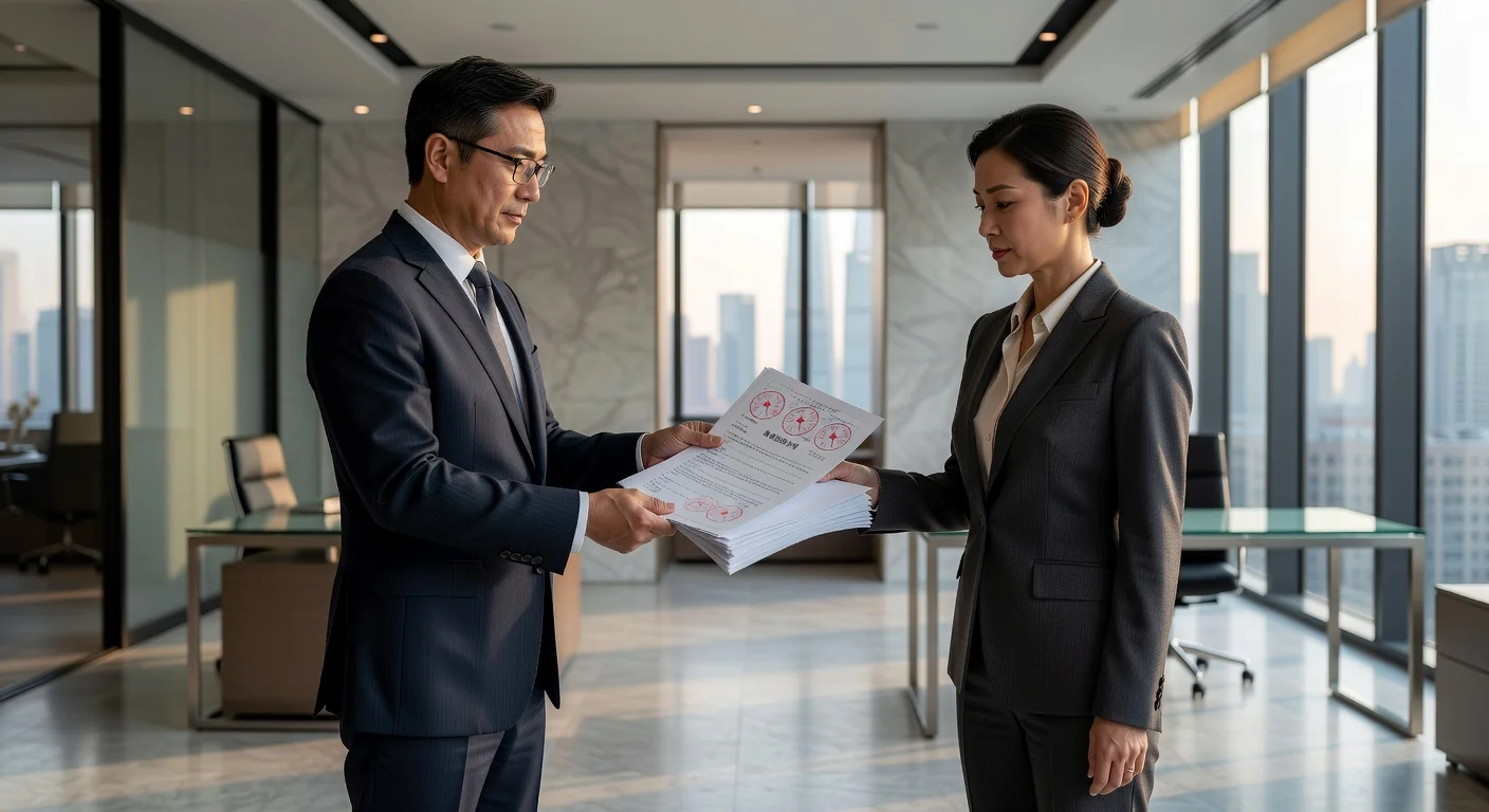 Chinese legal document signing.
