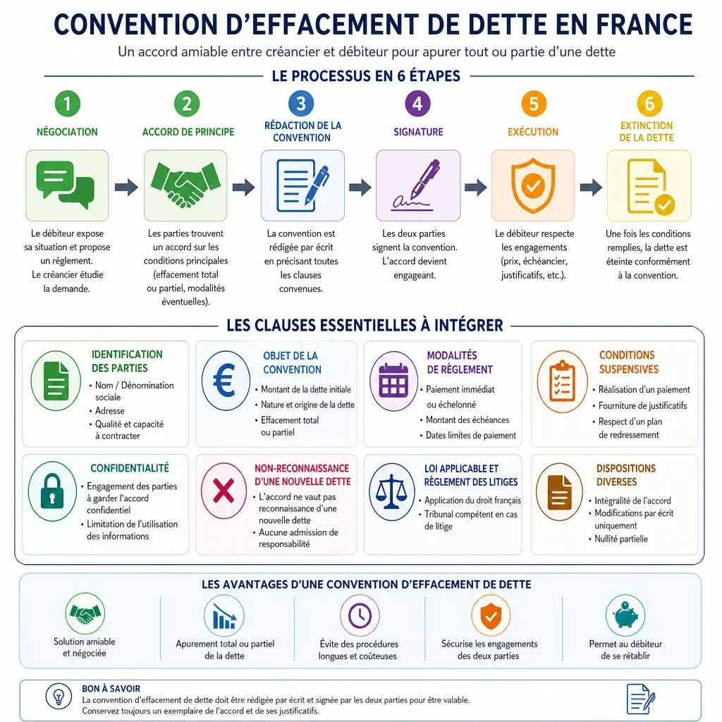 Clauses utiles pour une convention d\u2019effacement de dette