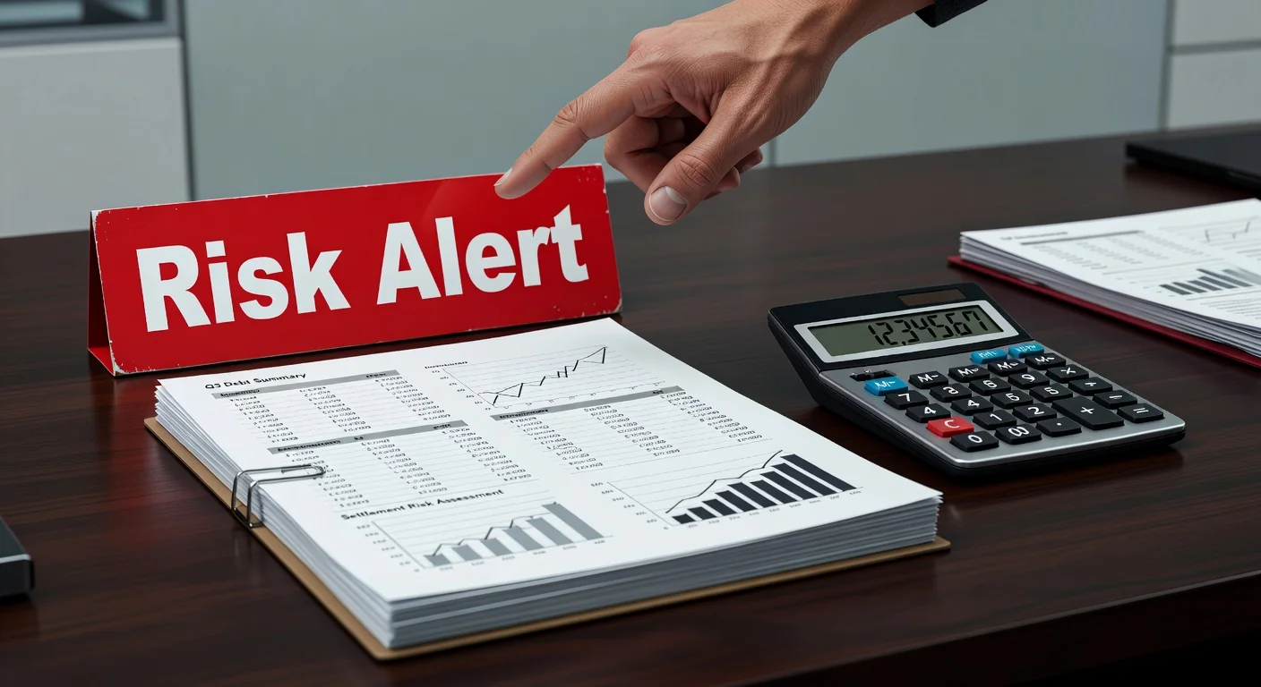 Warning sign for debt risks