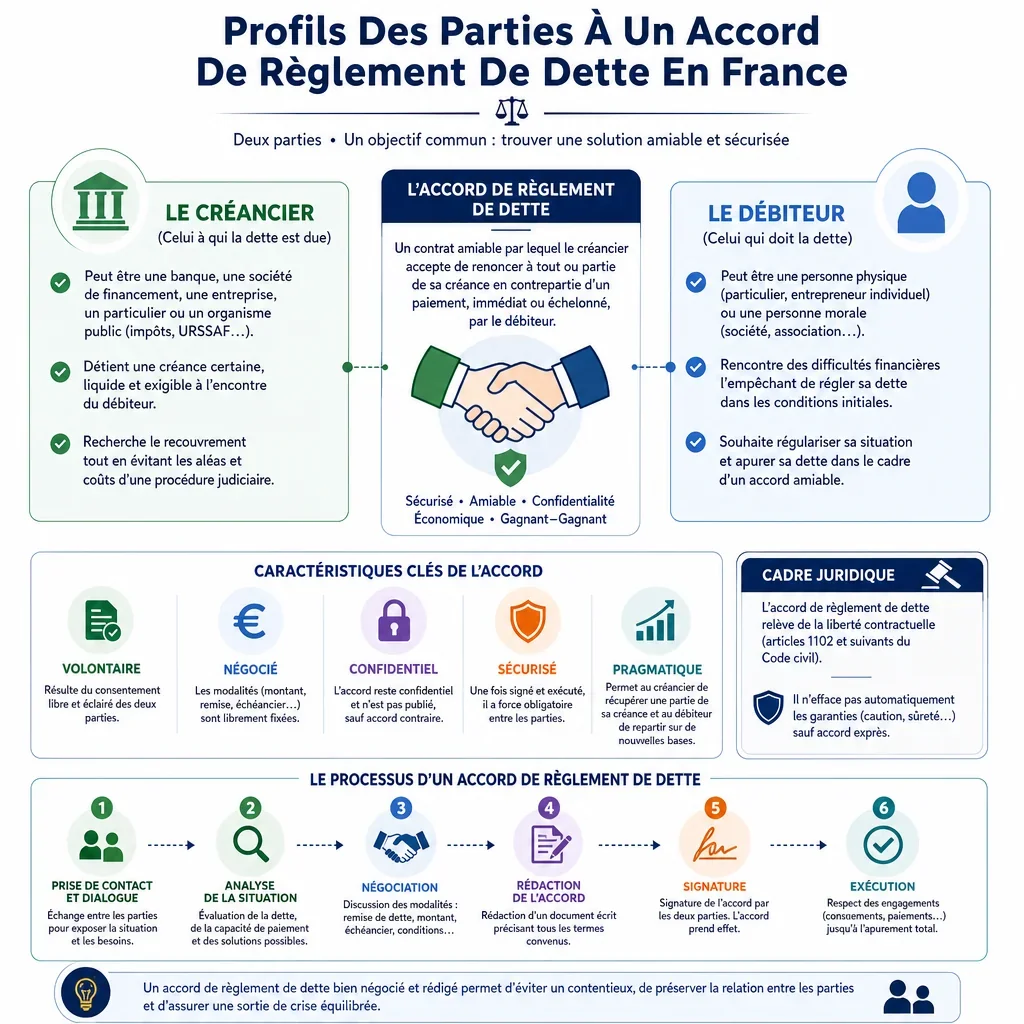 Profils des parties à un accord de règlement de dette