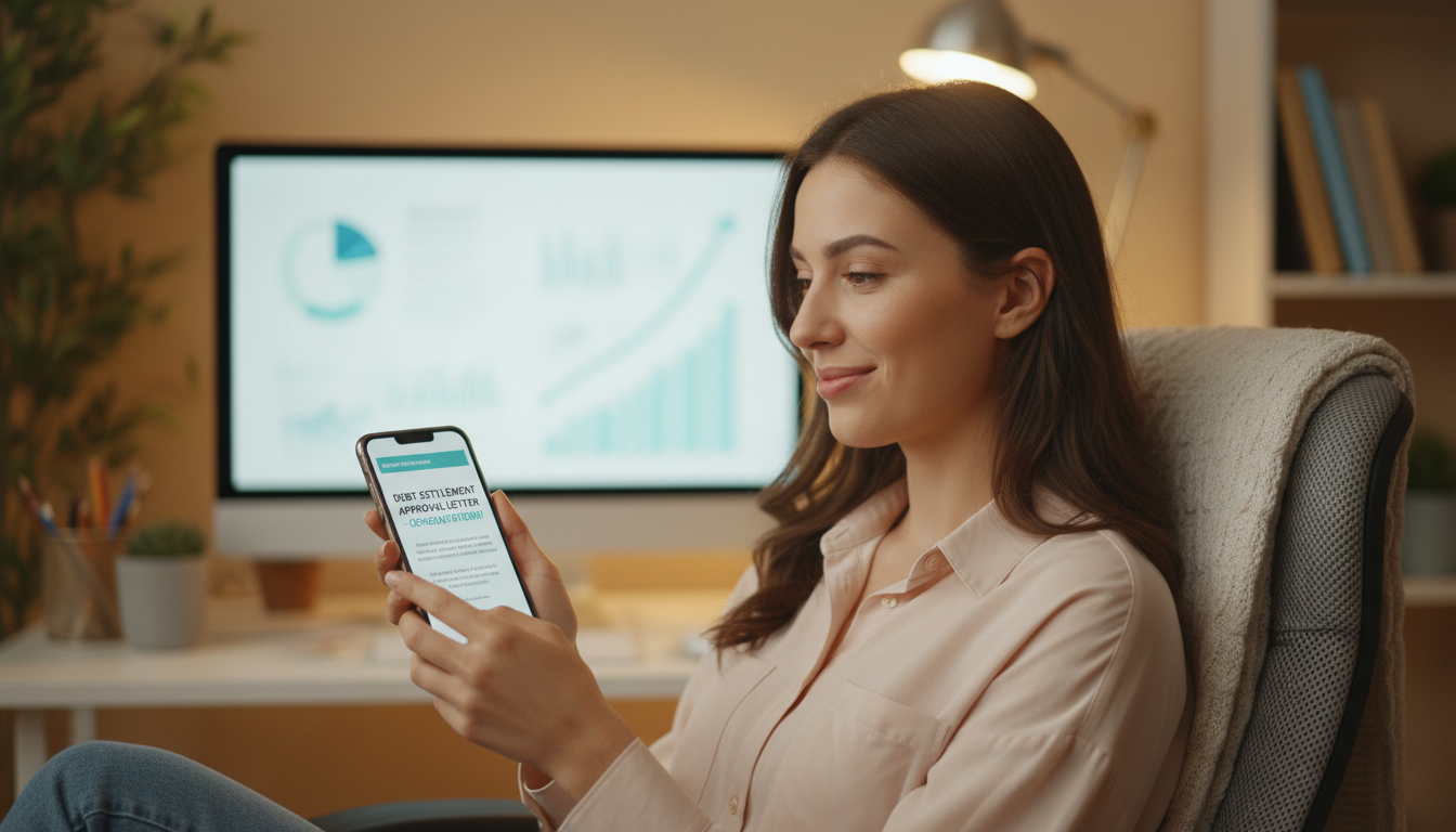 Person relieved after debt settlement