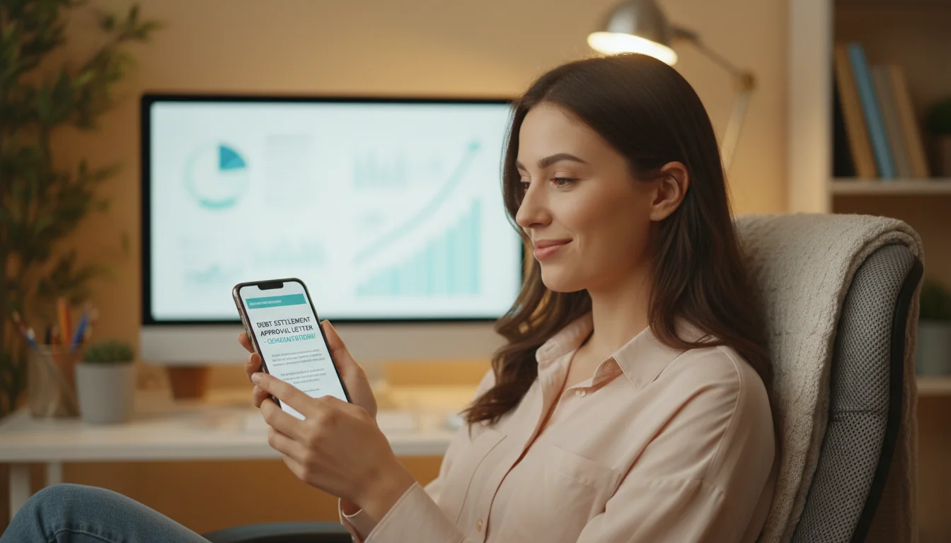 Person relieved after debt settlement