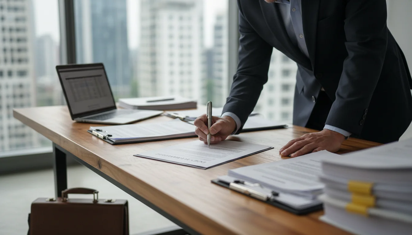 Hand signing debt waiver contract