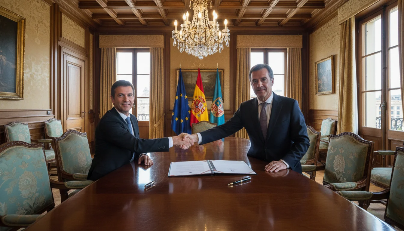 Signing legal transaction document in Spain