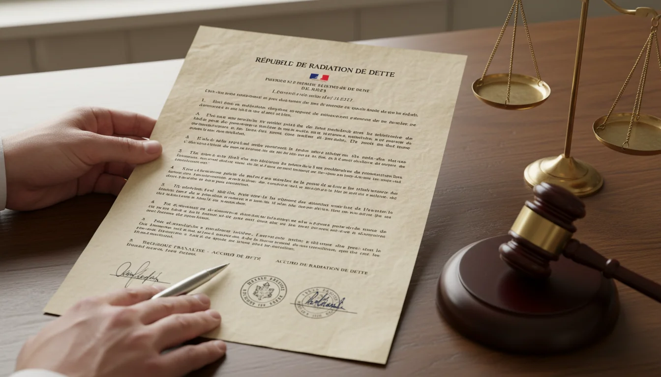 Debt relief agreement papers