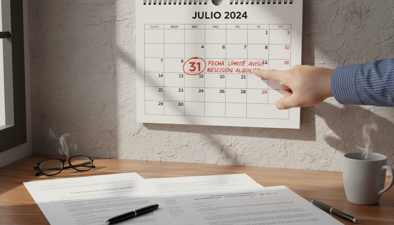 Calendar marking notice deadline