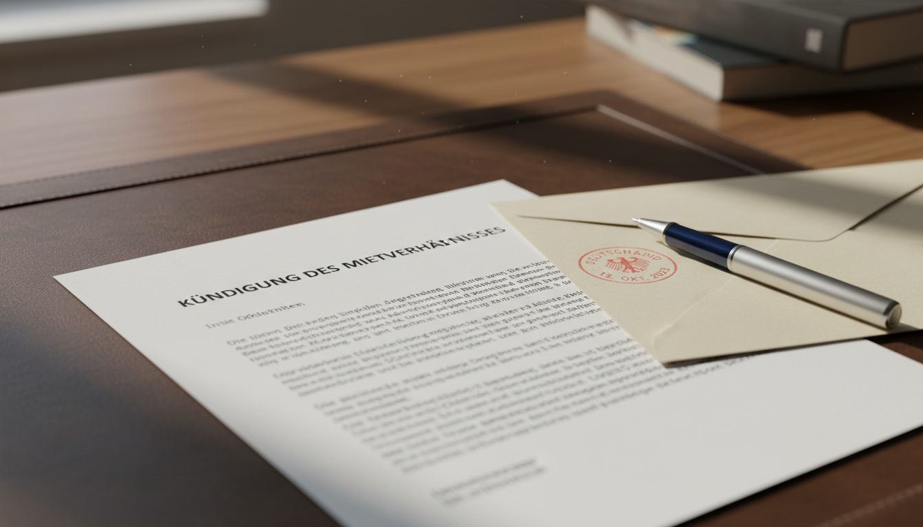 German tenancy termination letter.