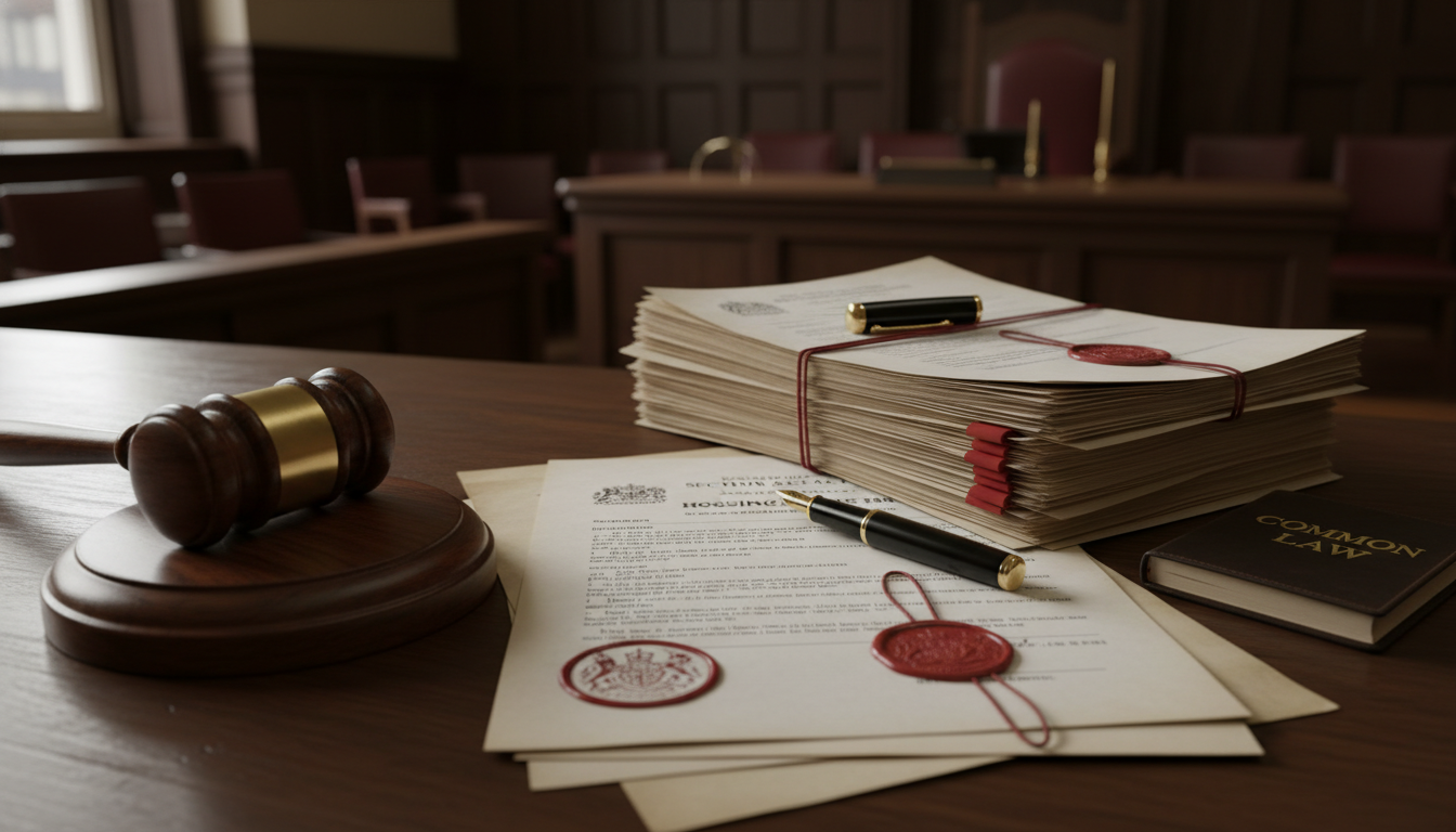 Gavel and legal eviction papers