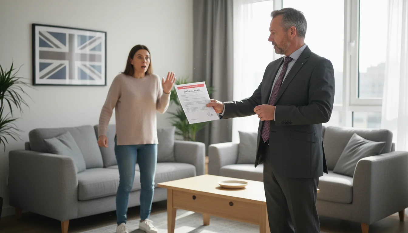 UK landlord serving eviction notice