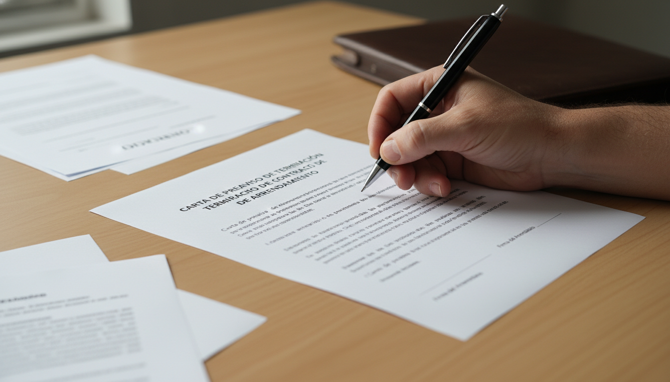 Signing lease termination notice