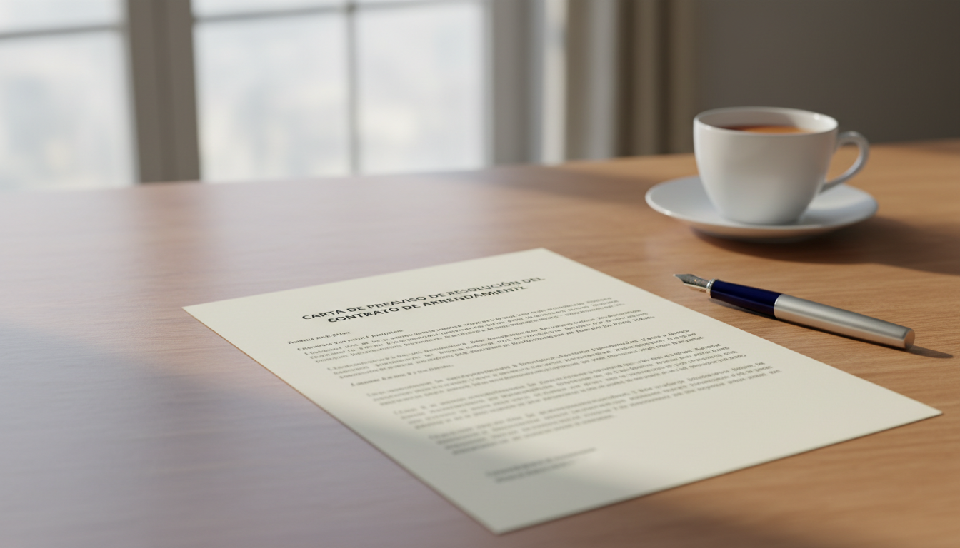 Spanish rental contract termination letter