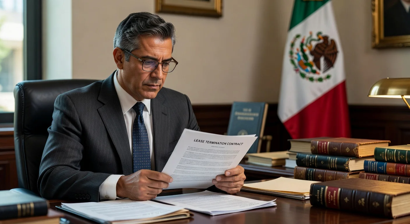 Lawyer reviewing lease agreement