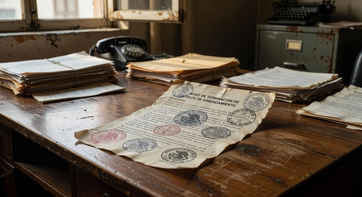 Mexican eviction notice document