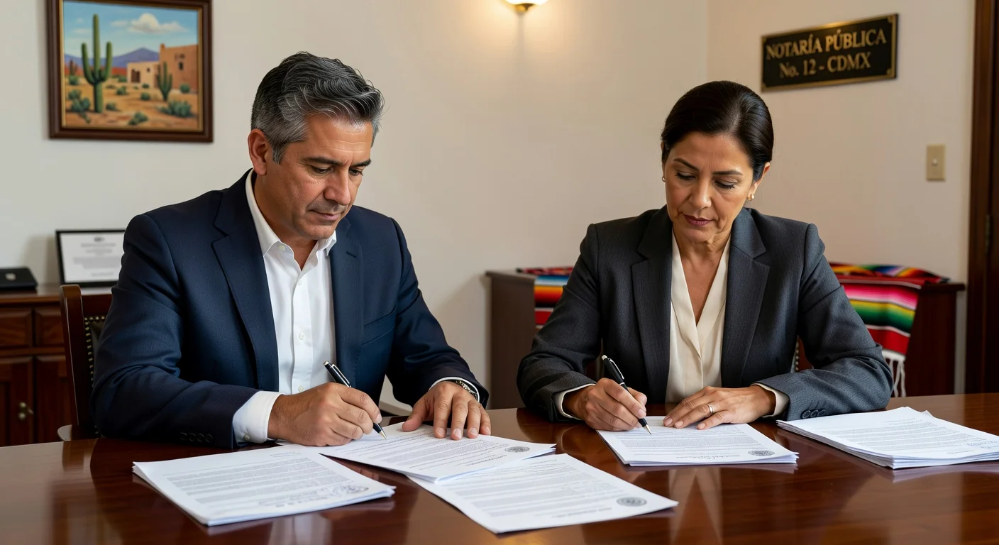 Signing lease termination form