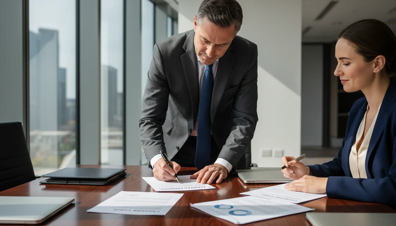 Signing a facility agreement contract