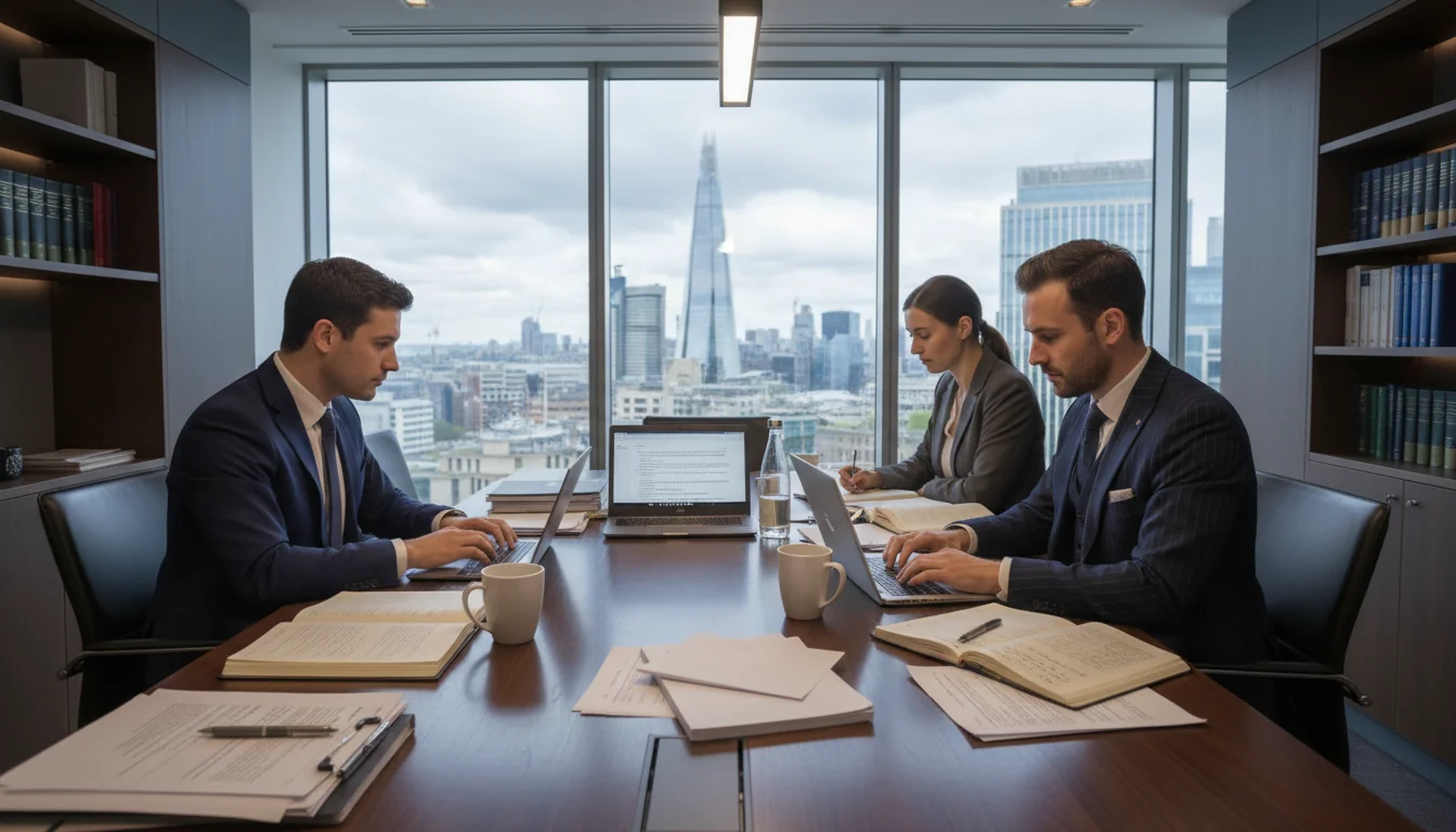 UK office drafting legal documents