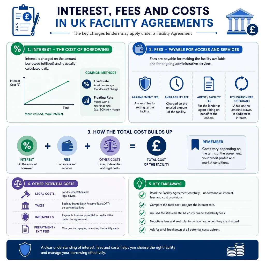 Interest Fees and Costs in UK Facility Agreements